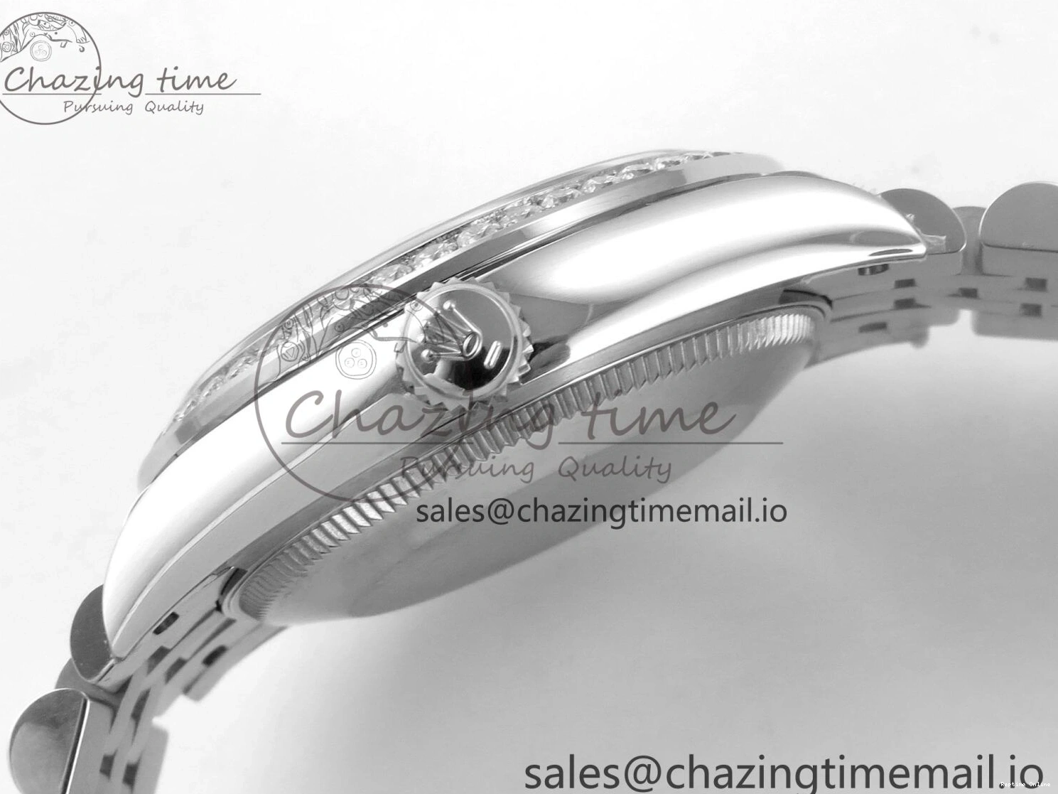 0404 Lightweight DateJust 31 278384RBR THBF 1:1 Best Edition 904L Steel Silver Diamonds Dial Diamonds Bezel on SS Oyster Bracelet HZ Cal. 22